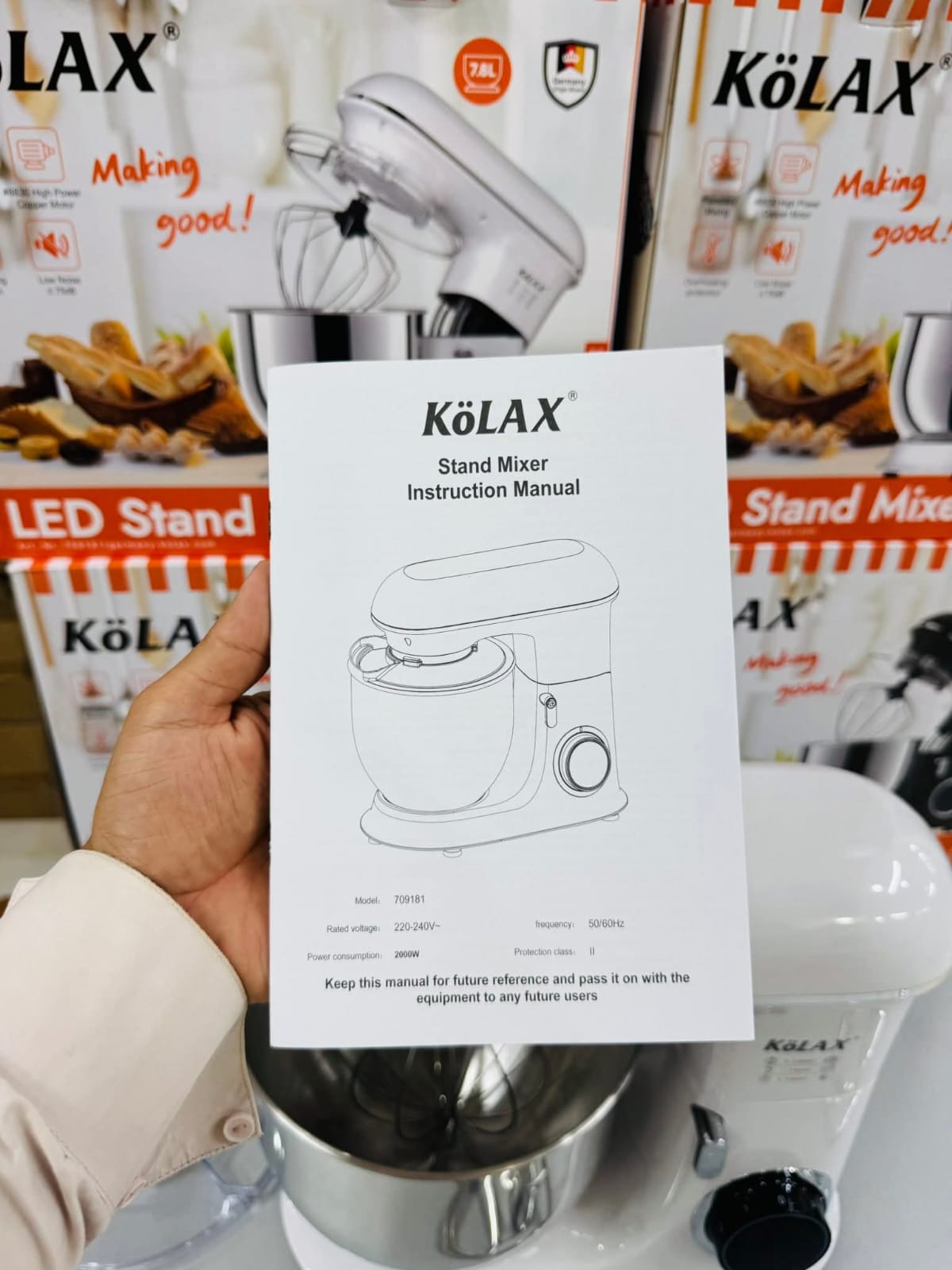 Kolax 7.8L Stand Mixer - German Lot