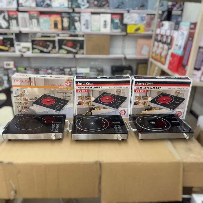Silver Crest Electric Ceramic Hot Plate – Safe, Stylish & Quick Cooking