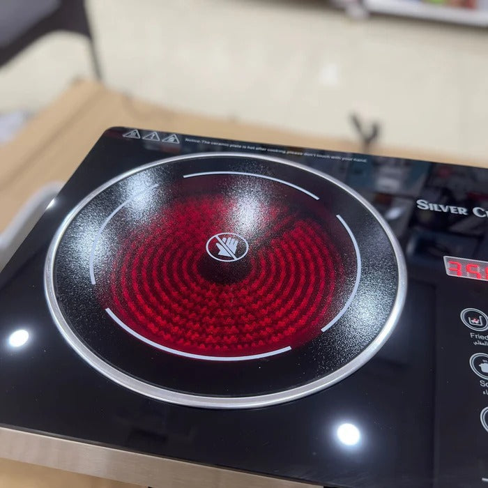 Silver Crest Electric Ceramic Hot Plate – Safe, Stylish & Quick Cooking