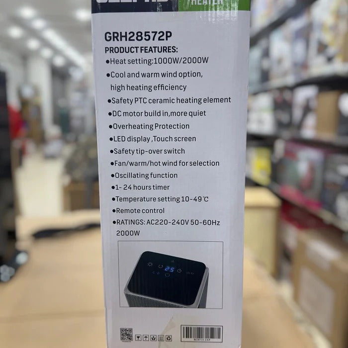 Geepas Tower PTC Heater – GRH28572P | Quick, Quiet & Powerful Heating for Every Room