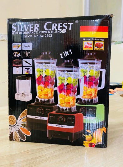 Silver Crest High-Power Commercial Blender – 4500W Heavy-Duty Professional Mixer & Grinder
