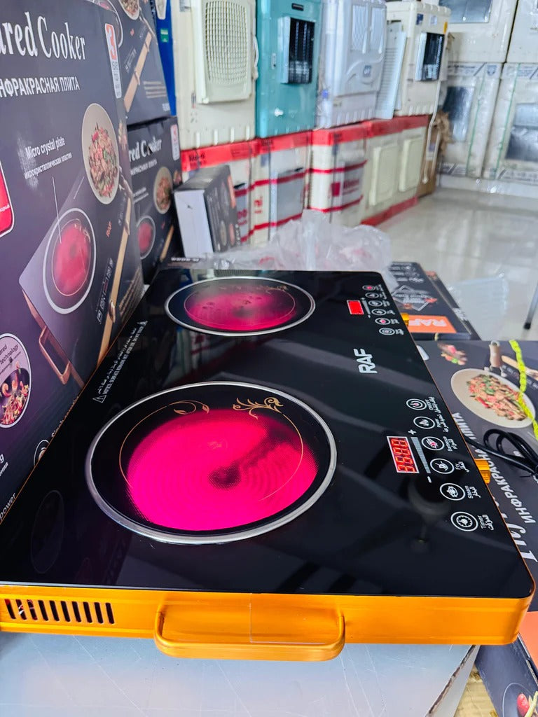 RAF Electric & solar Infrared Cooker R.8808 Double Burner 7000 Watts