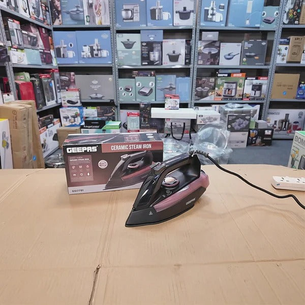 Geepas Ceramic Steam Iron || Original Product + 2-Year Local Warranty